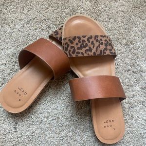 Cheetah print sandals